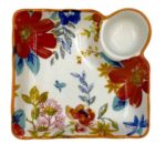 Plato para picoteo floreado