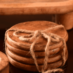 Pack Centro de Mesa en Madera – Posavasos + Bowl + Pedestal - Imagen 4