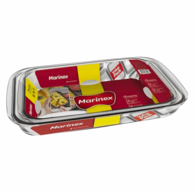 Pack 2 Fuentes Asaderas Rectangulares Vidrio Templado